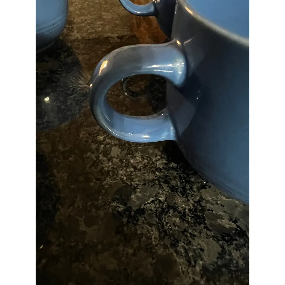 Set of 4 vintage RS Japan 8oz Ceramic coffee mugs‎ Tea Cups Blue